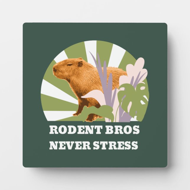 Rodent Bros Stress Capybara Fotoplatte (Vorderseite)