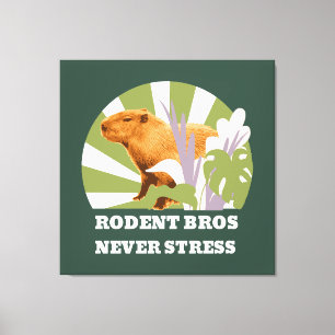 Rodent Bros Stress Capybara Leinwanddruck