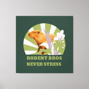 Rodent Bros Stress Capybara Leinwanddruck