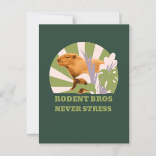 Rodent Bros Stress Capybara Postkarte