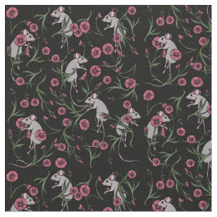 Rodent Floral Muster Stoff