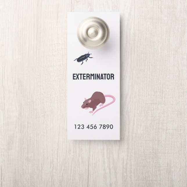 Rodent Pest Exterminator QR Türanhänger (Auf Knauf)