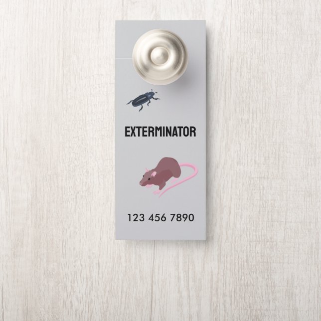 Rodent Pest Exterminator QR Türanhänger (Auf Knauf)