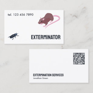 Rodent Pest Exterminator QR Visitenkarte