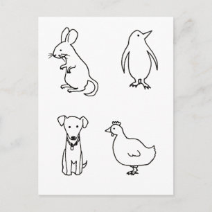 Rodent, Pinguin, Hund, Huhn - Alles, was wir brauc Postkarte