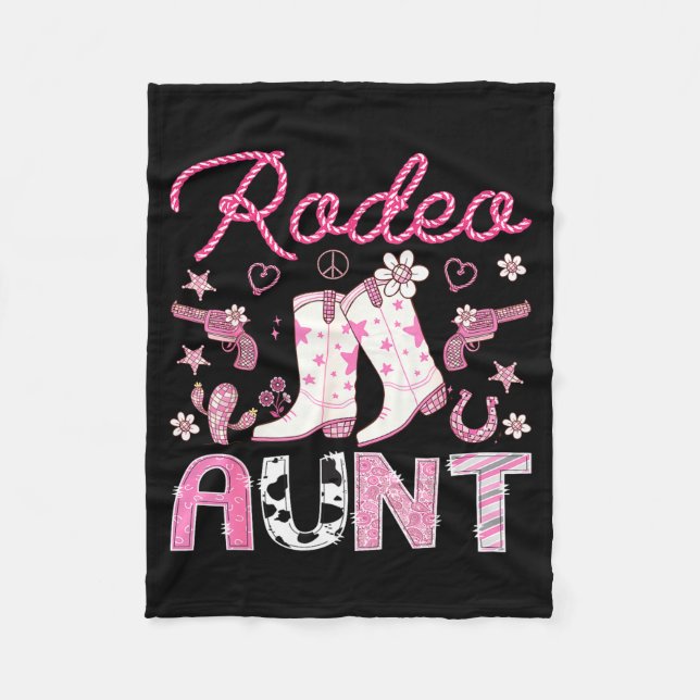 Rodeo Aunt Nk Cowgirl Western Coquette Birthday Gi Fleecedecke (Vorderseite)