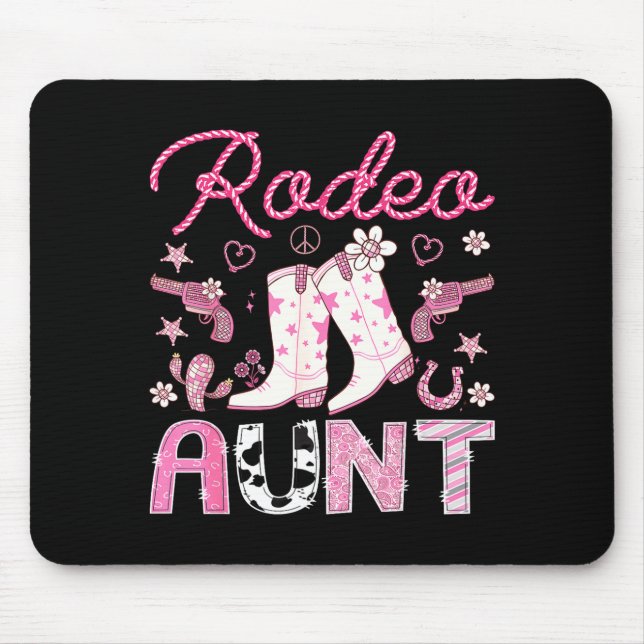 Rodeo Aunt Nk Cowgirl Western Coquette Birthday Gi Mousepad (Vorne)