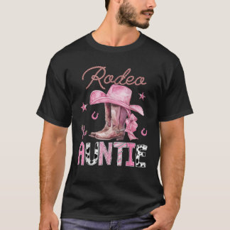 Rodeo Auntie Pink Stiefel Coquette CowGirl Geburts T-Shirt