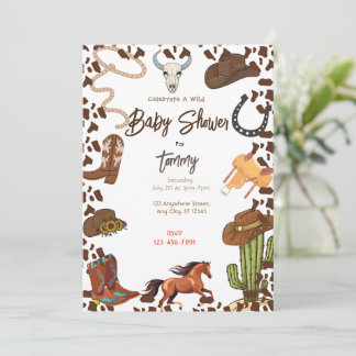 Rodeo Baby Shower Einladung