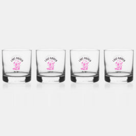 rodeo bachelorette party custom date whiskyglas