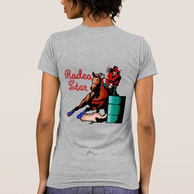 Rodeo Barrel Racing Rodeo Star T - Shirt (Rückseite)