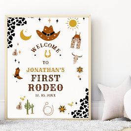 Rodeo Birthday Boy, Cowboy Birthday Poster