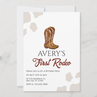 Rodeo Birthday Einladung