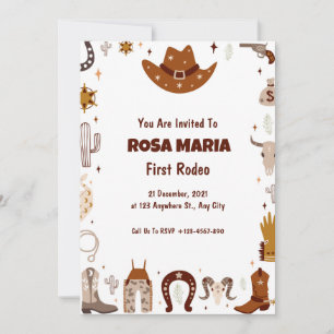 Rodeo Birthday Einladung