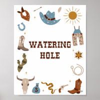 Rodeo Birthday Watering Hole - Schild