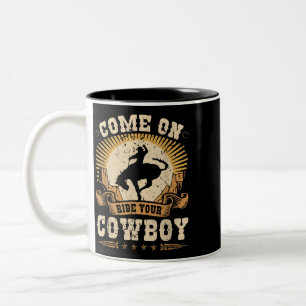 Rodeo Bronc Reiten Dein Cowboy Buckpferd Zweifarbige Tasse