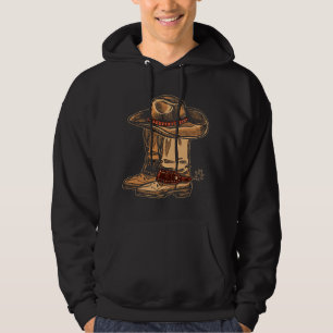 Rodeo Bull Riding Hut Stiefel Cowboy Line Dance Hoodie