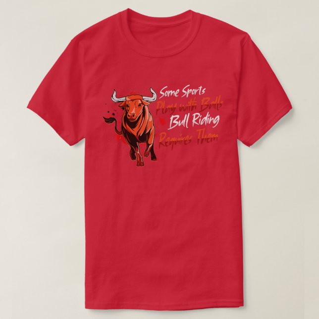 Rodeo Bull Riding Living Show Bauer Rinderkuh T-Shirt (Design vorne)