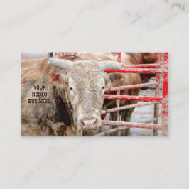 Rodeo Bull Rustikaler Western Visitenkarte
