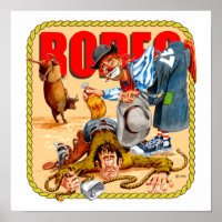 Rodeo Clown Print
