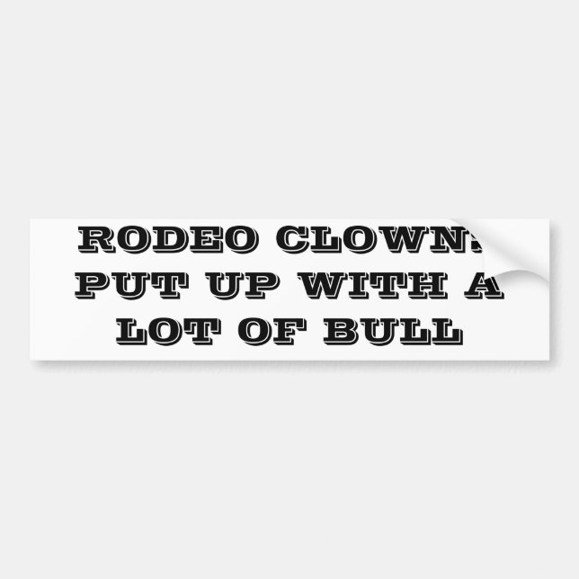 RODEO-CLOWNS MIT BULL AUTOAUFKLEBER (Vorne)