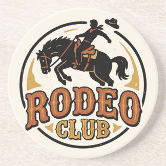 Rodeo Club Vintage Cowboy Bocken Bronco Western Getränkeuntersetzer