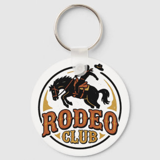 Rodeo Club Vintage Cowboy Bucking Bronco Western Schlüsselanhänger