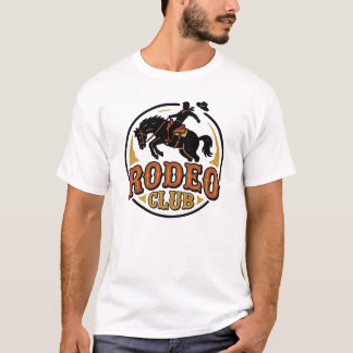 Rodeo Club Vintage Cowboy Bucking Bronco Western T-Shirt