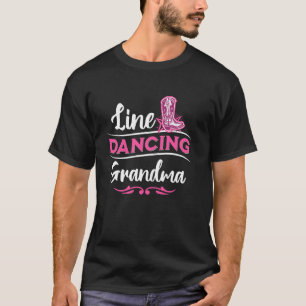 Rodeo Country Western Rosa Cowboy-Stiefel Line Dan T-Shirt