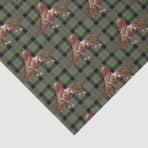 Rodeo Cowboy auf Kariert Seidenpapier