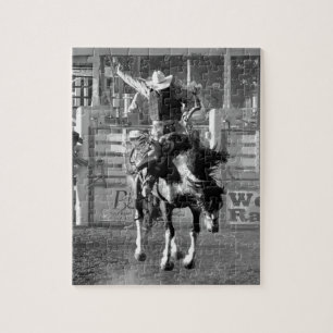 Rodeo Cowboy Bucken Pferd 8 Sekunden zu bewerten Puzzle