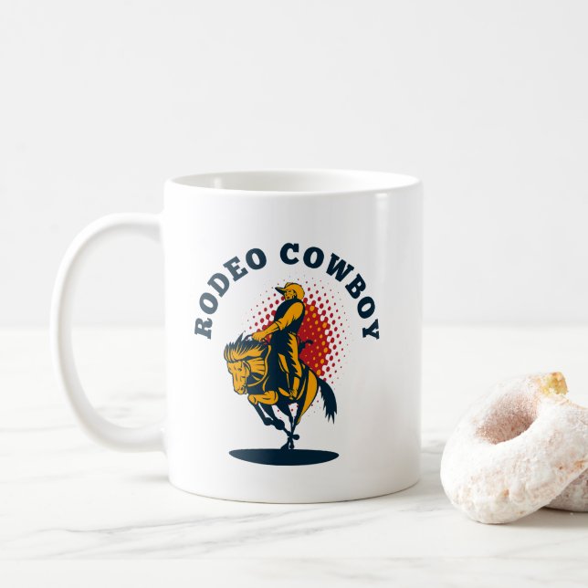 Rodeo Cowboy Kaffeetasse (Mit Donut)