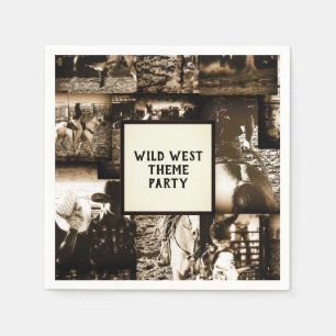Rodeo Cowboy Rustic Country Western Themenparty Serviette