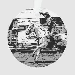 Rodeo Cowboy - Steer Roping Event Ornament