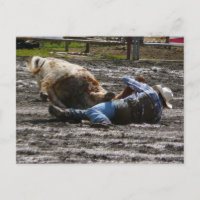 Rodeo Cowboy Steer Wrestling