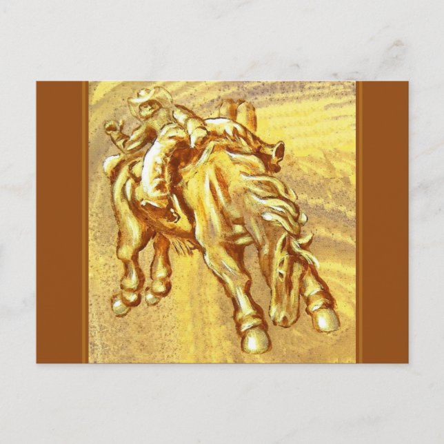 Rodeo Cowboy von Mark Edward Westerfield Postkarte (Vorderseite)