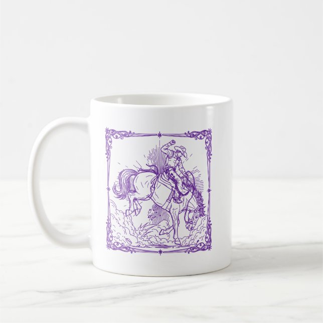 Rodeo-Cowboy Westernreiten Kaffeetasse (Links)