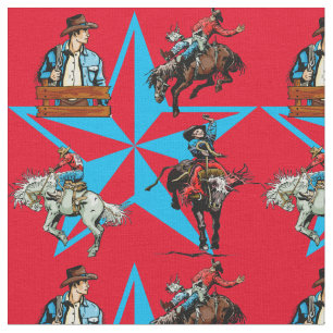 Rodeo-Cowboybronc-ReitWestern-Gewebe Stoff