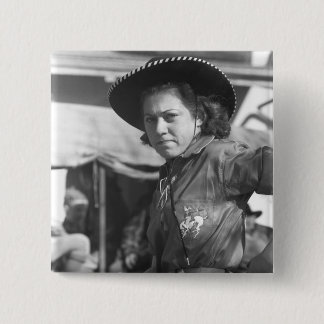 Rodeo-Cowgirl: 1940 Button