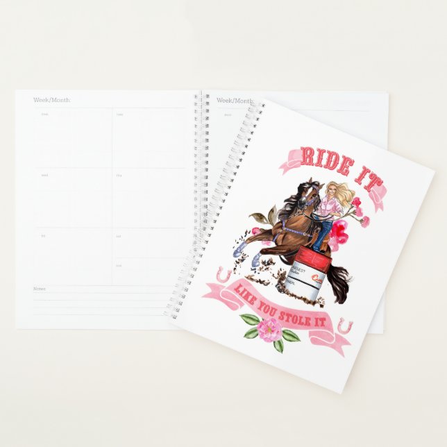 Rodeo Cowgirl Barrel Racer Planner Agenda Planer (Anzeige)