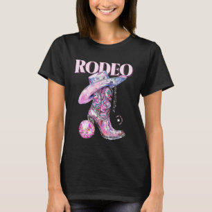 Rodeo-Cowgirl-Country-Concert-Outfit Rosa Disco We T-Shirt