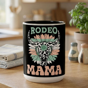 Rodeo-Cowgirl-Mama Western Muttertag Einzigartig Zweifarbige Tasse