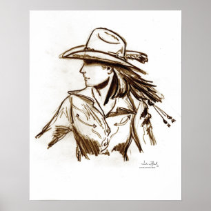 Rodeo Cowgirl Poster