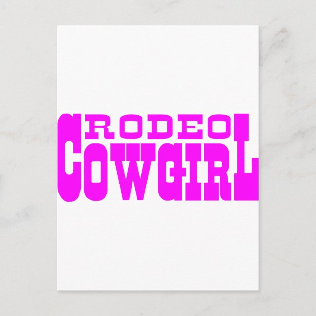 RODEO COWGIRL POSTKARTE (Vorderseite)