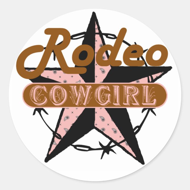 Rodeo Cowgirl Star Sticker (Vorderseite)