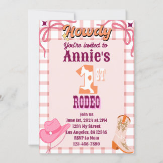 Rodeo Cowgirl Thema Geburtstag Einladung