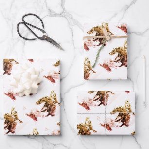 Rodeo Cowgirl (von C.M. Russell) Geschenkpapier Set