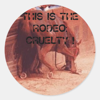 Rodeo Cruelty Runder Aufkleber
