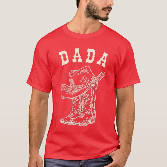 Rodeo Dad Western Cowboy Birthday Boy Family Match T-Shirt (Vorderseite)