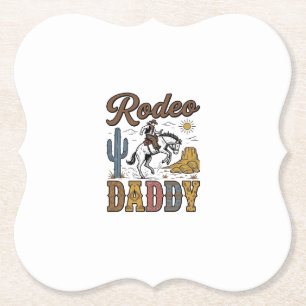 Rodeo Daddy Vintage Western Cowboy Hemd Design_1 Untersetzer